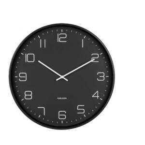 Čierne nástenné hodiny Karlsson Lofty, ø 40 cm vyobraziť