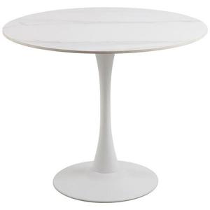 Jedálenský Stôl Malta Biely 90cm vyobraziť