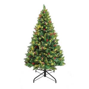 Vianočný stromček s LED diódami, rôzne typy, teplá biela, 320 LED- ov, 210 cm vyobraziť