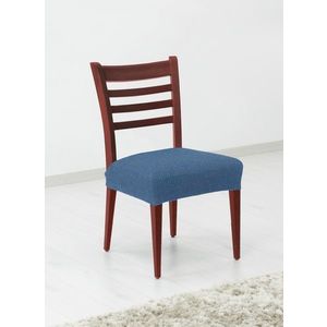 Poťah elastický na sedák stoličky, komplet 2 ks Denia, modrý vyobraziť