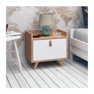Nočný stolík DOPO 55x50 cm béžová/biela vyobraziť
