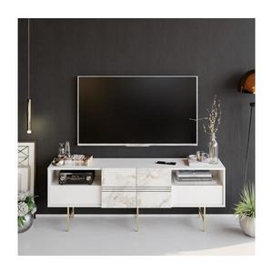 TV stolík DERIN 64, 7x180 cm biela vyobraziť