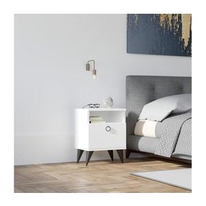 Nočný stolík BARLO 50x40 cm biela vyobraziť