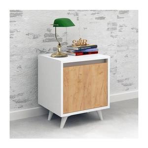 Nočný stolík PIONA 52x45 cm biela/béžová vyobraziť