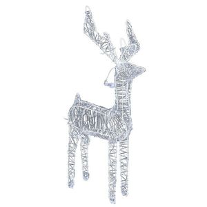 Vianočná drôtená dekorácia Reindeer strieborná, 80 LED vyobraziť