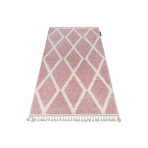 Kusový shaggy koberec BERBER TROIK ružový vyobraziť
