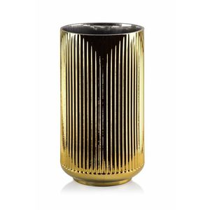 Sklenená váza Serenite 22, 5 cm čierna/zlatá vyobraziť