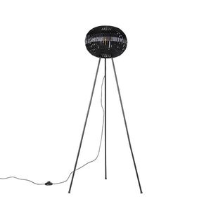 Moderná stojaca lampa statív čierny - Zoë vyobraziť