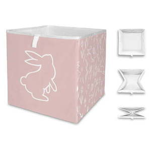 Ružový látkový detský úložný box Sweet Bunnies - Butter Kings vyobraziť