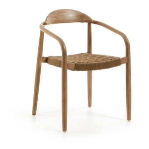 Drevená stolička s béžovým sedákom Kave Home Glynis vyobraziť
