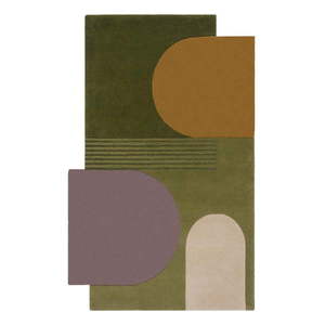 Zelený vlnený koberec 180x120 cm Lozenge - Flair Rugs vyobraziť
