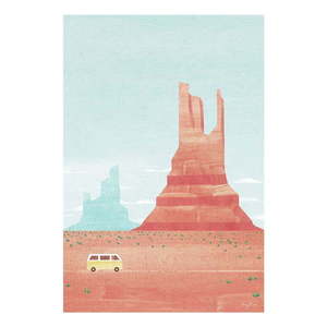 Plagát 30x40 cm Monument Valley - Travelposter vyobraziť