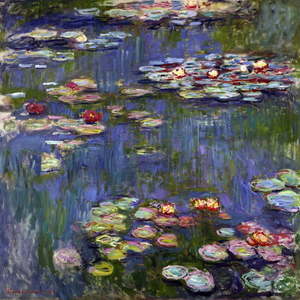 Reprodukcia obrazu Claude Monet - Water Lilies 3, 70 × 70 cm vyobraziť