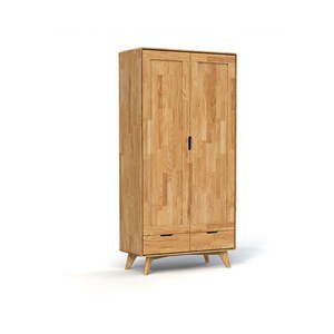 Šatníková skriňa z dubového dreva 90x180 cm Greg - The Beds vyobraziť