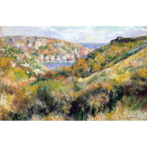 Reprodukcia obrazu Auguste Renoir - Hills around the Bay of Moulin Huet, Guernsey, 60 x 40 cm vyobraziť