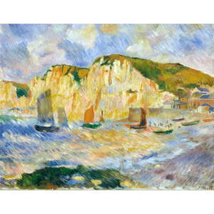 Reprodukcia obrazu Auguste Renoir - Sea and Cliffs, 90 x 70 cm vyobraziť