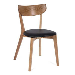 Jedálenské stoličky z dubového dreva s čiernym sedákom v súprave 2 ks Arch - Bonami Selection vyobraziť
