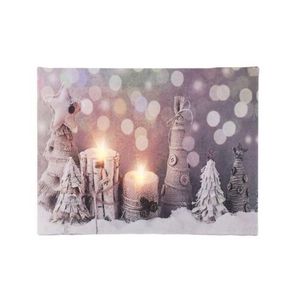 Vianočný obraz s LED osvetlením Christmas, 20 x 15 cm vyobraziť