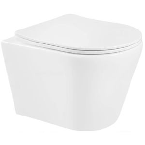 MEXEN/S - Rico Závesná WC misa Rimless vrátane sedátka s slow-slim, Duroplast, biela 30720300 vyobraziť