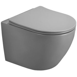 MEXEN - Lena Závesná WC misa vrátane sedátka s slow-slim, z duroplastu, svetlo šedá mat 30224061 vyobraziť
