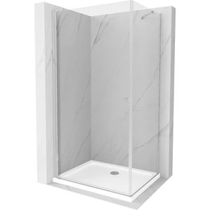 MEXEN/S - Pretória sprchovací kút 80x110, transparent, chróm + sprchová vanička vrátane sifónu 852-080-110-01-00-4010 vyobraziť
