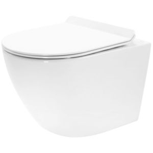 REA - Závesná WC misa Carter so sedátkom SLIM, rimless, biela REA-C1400 vyobraziť
