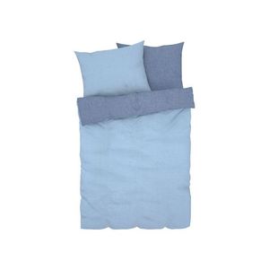 LIVARNO home Zimná obojstranná posteľná bielizeň Chambray, 200 x 220 cm (modrá) vyobraziť