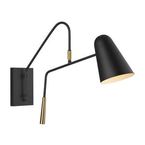 Elstead Feiss - Nástenná lampa SIMON 1xE27/60W/230V čierna/zlatá vyobraziť