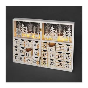 1V244 - LED Adventný kalendár LED/2xAAA drevo vyobraziť