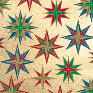 PROCOS Vianočné papierové obrúsky 33x33cm 3vrstvové hviezdy vyobraziť