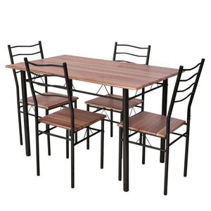 Kovový jedálenský stôl so 4 stoličkami vyobraziť