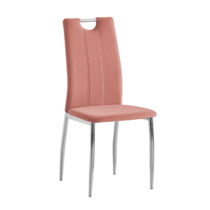 Jedálenská stolička OLIVA NEW zamat / chróm Tempo Kondela Ružová vyobraziť