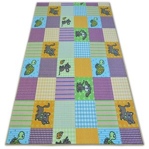 Detský kusový koberec PETS modro-fialový vyobraziť