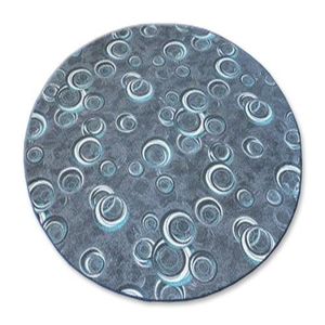 Guľatý koberec DROPS Bubbles sivo-modrý vyobraziť