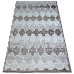 Kusový koberec ACRYLOVY YAZZ 3766 tmavobéžový/hnedý trellis vyobraziť