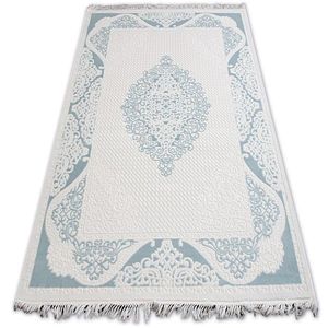Kusový koberec AKRYLOVÝ MIRADA 5416 modrý (Mavi) Fringe vyobraziť