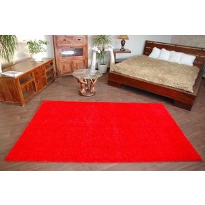 Kusový koberec SHAGGY Izebelie 5 cm červený vyobraziť