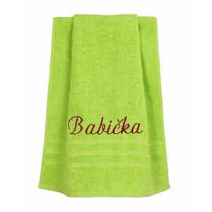 Darčekový uterák, Babička, zelený, 50 x 95 cm vyobraziť