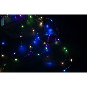 Nexos 59111 Vianočné dekoratívne osvetlenie - drôtiky - 64 LED farebné vyobraziť