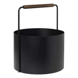 Čierny kovový košík na palivové drevo Blomus Fireplace vyobraziť