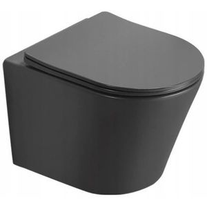 MEXEN - Rico Závesná WC misa vrátane sedátka s slow-slim, duroplast, tmavo šedá mat 30724071 vyobraziť