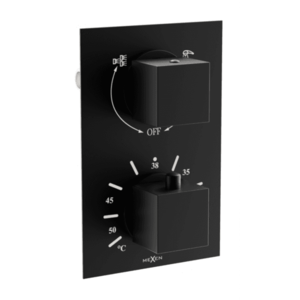 Termostatická podomietková batéria MEXEN CUBE vaňovo-sprchová I čierna vyobraziť