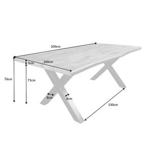 Jedálenský stôl HYMEN Dekorhome 200x100x76 cm vyobraziť