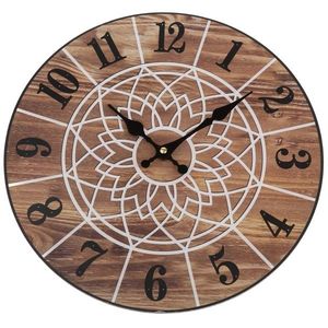 Nástenné hodiny Mandala 34 cm, natural vyobraziť