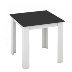 Jedálenský stôl 80x80 KRAZ Tempo Kondela Čierna / biela vyobraziť