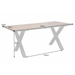 Jedálenský stôl IDAIA X Dekorhome 180x90x76 cm vyobraziť