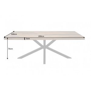 Jedálenský stôl MORFEUS Dekorhome 200x100x76 cm vyobraziť
