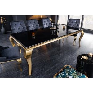 Jedálenský stôl ZETHOS 180 cm Dekorhome Čierna / zlatá vyobraziť