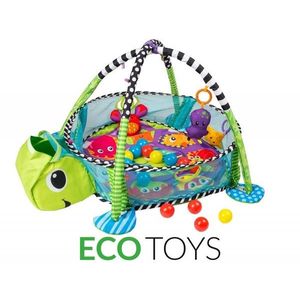Vzdelávacia hracia deka s loptičkami Eco Toys - korytnačka vyobraziť