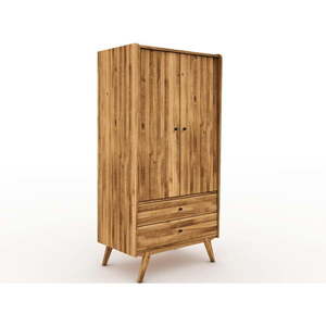 Šatníková skriňa z dubového dreva 100x200 cm Retro - The Beds vyobraziť